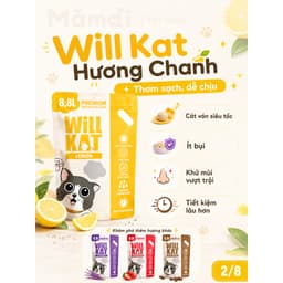 [Combo 3 Túi]Cát Vệ Sinh Cho Mèo Will Kat Litter 8.8L (4kg) Vón Nhanh, Ít Bụi, Khử Mùi 2