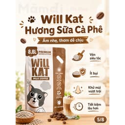 [Combo 3 Túi]Cát Vệ Sinh Cho Mèo Will Kat Litter 8.8L (4kg) Vón Nhanh, Ít Bụi, Khử Mùi 7