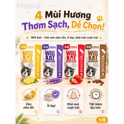 [Combo 3 Túi]Cát Vệ Sinh Cho Mèo Will Kat Litter 8.8L (4kg) Vón Nhanh, Ít Bụi, Khử Mùi 5