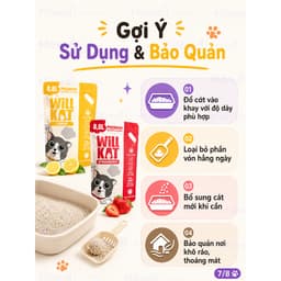 [Combo 3 Túi]Cát Vệ Sinh Cho Mèo Will Kat Litter 8.8L (4kg) Vón Nhanh, Ít Bụi, Khử Mùi 9