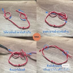 tlhh | Vòng tay sợi chỉ đỏ trắng handmade Chaing Mai cheapmoment với PerthSanta, WilliamEst, JuniorMark, SkyNani GMMTV 6