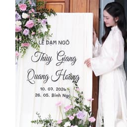 Bảng tên dâu rễ, sinh nhật + khung treo decor tiệc cưới hỏi - Thiết Kế Đặc Biệt Cho Sinh Nhật & Tiệc theo yêu cầu 6