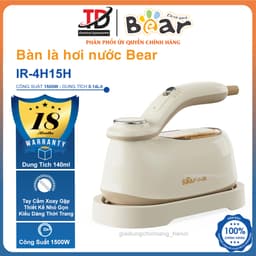 Bàn Ủi Hơi Nước Bear IR-4H15H, Công Suất 1500w - Tay Cầm Xoay 180 Độ, Hàng Chính Hãng 1