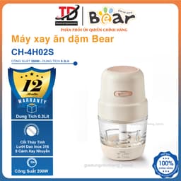 Máy Xay Ăn Dặm Bear CH-4H02S, 0.3Lit  - Công suất 200W - Xay được cháo, rau củ, thịt, trái cây và gia vị 1
