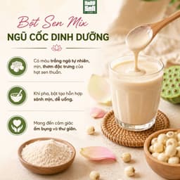 Bột Củ Sen Mix Hạt Dinh Dưỡng, Ngũ Cốc Giảm Cân, Ăn Kiêng,Dưỡng Nhan Nông Sản Vị Quê 3