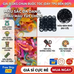 Giá sỉ 1kg chun buộc tóc hàng loại 1 siêu dai , không bị phai mùn cao su 1