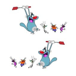 Tem Dán Xe Oggy Và Những Chú Gián Hoạt Hình Ngộ Nghĩnh Trang Trí Ô Tô Xe Máy Laptop Chống Nước Bền Đẹp 6