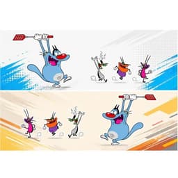 Tem Dán Xe Oggy Và Những Chú Gián Hoạt Hình Ngộ Nghĩnh Trang Trí Ô Tô Xe Máy Laptop Chống Nước Bền Đẹp 4