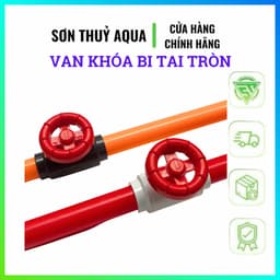 VAN KHÓA BI TAY TRÒN ĐỎ  CAM XANH CHO HỒ CÁ FI 20-25-32-40MM CHO HỒ CÁ 1