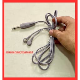 Dây điện xung giắc cắm 6.5mm ra 2 đầu cúc, luôn dùng cho các dòng máy massage trị liệu điện xung... 2