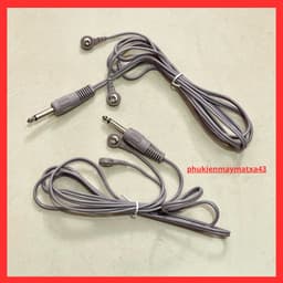 Dây điện xung giắc cắm 6.5mm ra 2 đầu cúc, luôn dùng cho các dòng máy massage trị liệu điện xung... 5
