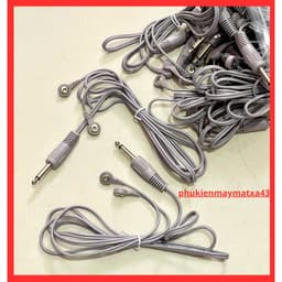 Dây điện xung giắc cắm 6.5mm ra 2 đầu cúc, luôn dùng cho các dòng máy massage trị liệu điện xung... 6