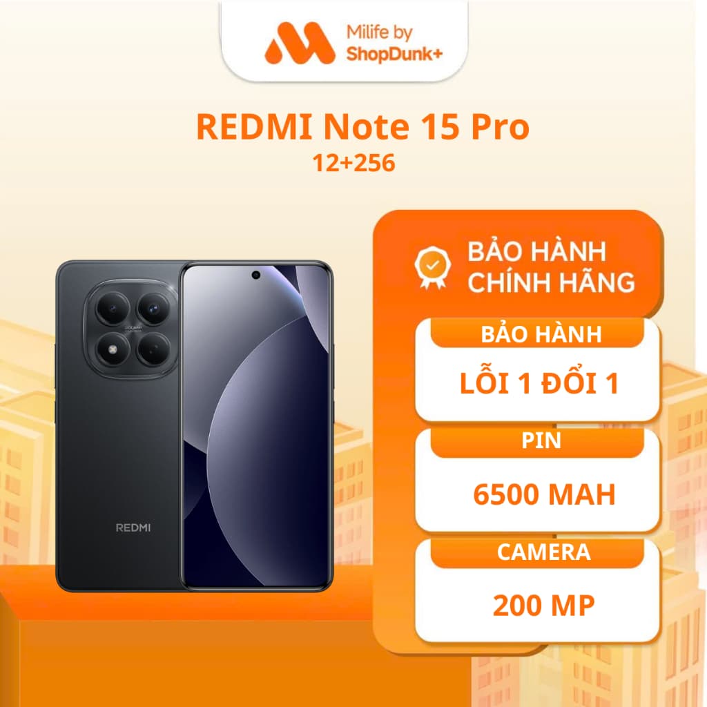Điện Thoại Xiaomi Redmi Note 15 Pro 4G 12GB 256GB Chính Hãng BH 18 Tháng