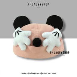 Bé 1-2 tuổi- Mũ nồi beret dễ thương Nón BEANIE NHÍ GẤU NỒI- phungvyshop trẻ em trai gái 2