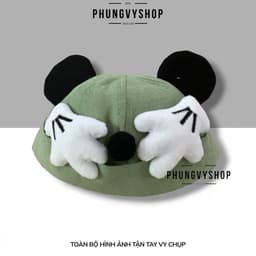 Bé 1-2 tuổi- Mũ nồi beret dễ thương Nón BEANIE NHÍ GẤU NỒI- phungvyshop trẻ em trai gái 3