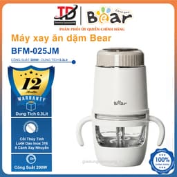 Máy Xay Ăn Dặm Bear BFM - 025JM, Dung Tích 0.3L - Công Suất 200w,  8 Lưỡi Dao Inox 316, Tích hợp cảm biến AI 1