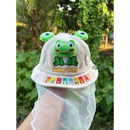 Nón bo lưới Labubu_ếch [sơ sinh đến 1 tuổi rưỡi ] nón chống bụi chống nắng cho bé 9