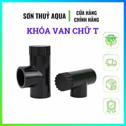 Van Khóa Chữ T PVC Cao Cấp | Van Chia 3 Ngả Điều Chỉnh Lưu Lượng Nước Cho Hồ Cá Koi, Bể Cá 4