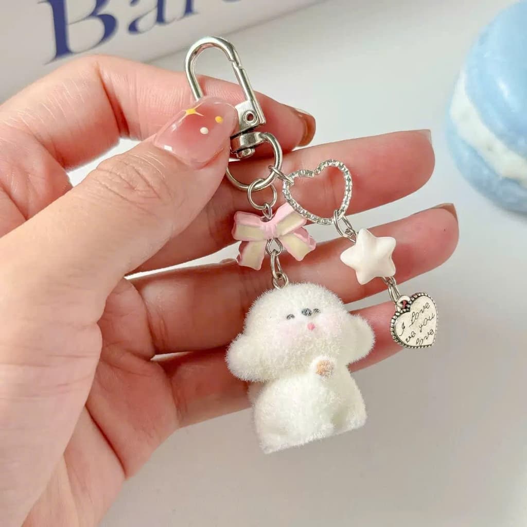 Charm Móc khóa treo balo, túi xách hình thú cưng cute. Phụ kiện treo móc khóa, balo, túi xách