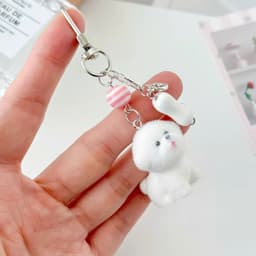 Charm Móc khóa treo balo, túi xách hình thú cưng cute. Phụ kiện treo móc khóa, balo, túi xách 7