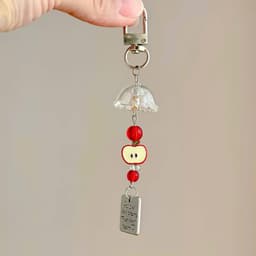 Charm móc khóa, dây treo điện thoại hình quả táo. Phụ kiện treo điện thoại, balo, túi xách 6