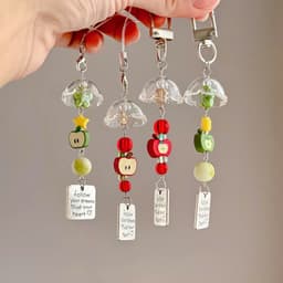 Charm móc khóa, dây treo điện thoại hình quả táo. Phụ kiện treo điện thoại, balo, túi xách 1