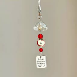Charm móc khóa, dây treo điện thoại hình quả táo. Phụ kiện treo điện thoại, balo, túi xách 3