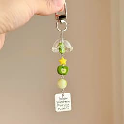 Charm móc khóa, dây treo điện thoại hình quả táo. Phụ kiện treo điện thoại, balo, túi xách 8