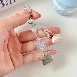 Charm móc khóa, dây treo điện thoại hình sao biển, sò biển phong cách mùa hè. Phụ kiện treo điện thoại, balo, túi xách 3