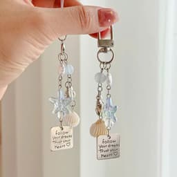 Charm móc khóa, dây treo điện thoại hình sao biển, sò biển phong cách mùa hè. Phụ kiện treo điện thoại, balo, túi xách 2