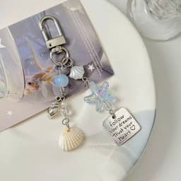 Charm móc khóa, dây treo điện thoại hình sao biển, sò biển phong cách mùa hè. Phụ kiện treo điện thoại, balo, túi xách 6