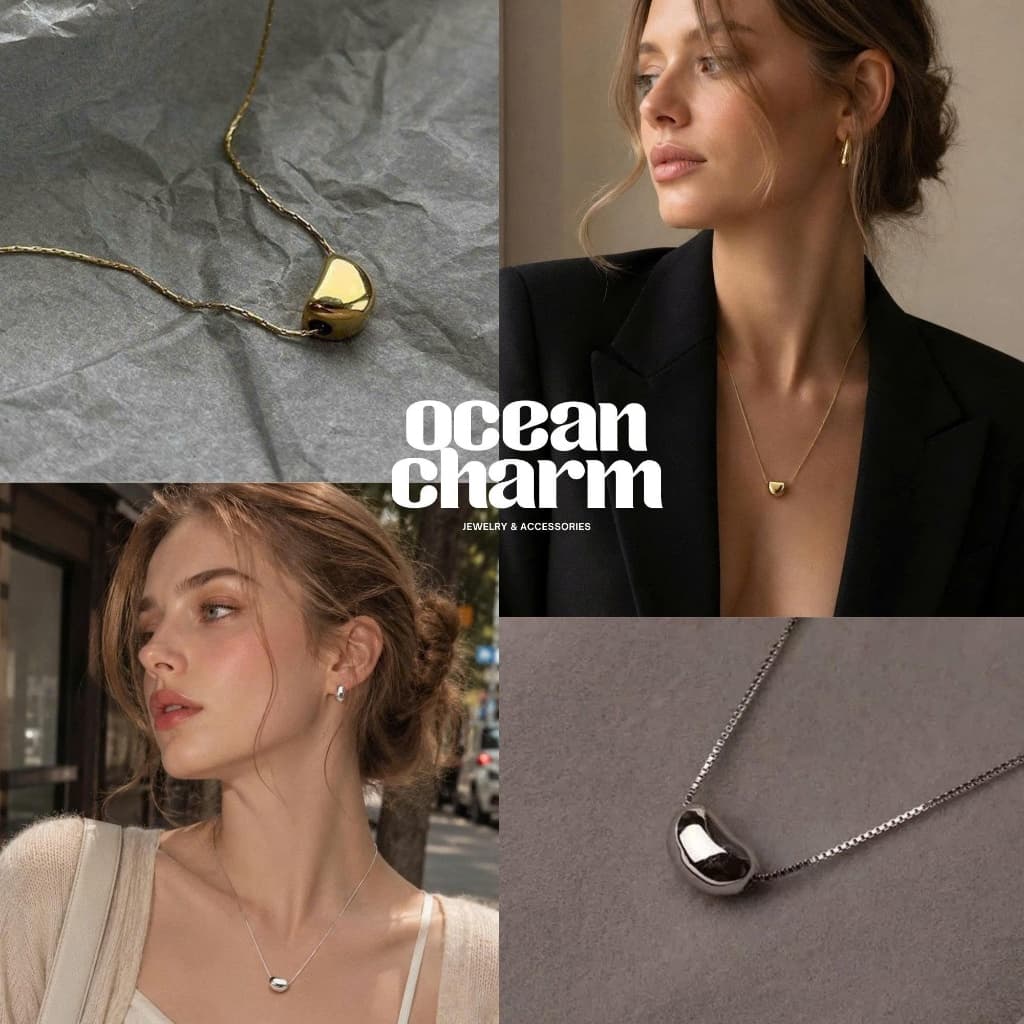 Dây Chuyền Vòng Cổ Tối Giản Mặt  – Vòng Cổ Nữ Thanh Lịch Phong Cách Hàn Quốc