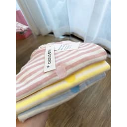 Set 3 Áo Thun Giấy Kẻ Ngang Thêu Hình Siêu Xinh 7