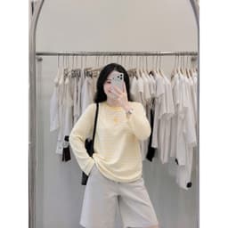 Set 3 Áo Thun Giấy Kẻ Ngang Thêu Hình Siêu Xinh 3