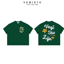 Áo thun BOXY Local Brand VEQISTU "Hoa " Áo Thun Boxy Form Rộng Unisex 250Gsm Cotton 4