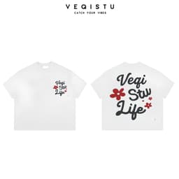 Áo thun BOXY Local Brand VEQISTU "Hoa " Áo Thun Boxy Form Rộng Unisex 250Gsm Cotton 6