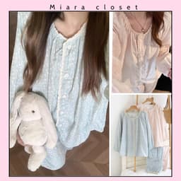 Set Bộ Mặc Nhà Hoa Nhí Phối Ren Dài Tay Xinh iu 1