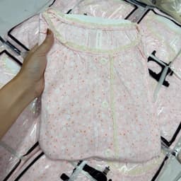 Set Bộ Mặc Nhà Hoa Nhí Phối Ren Dài Tay Xinh iu 9