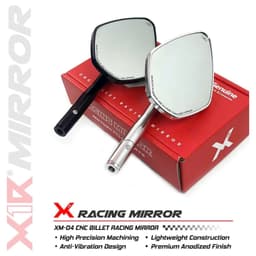 Kính Hậu X1R XM04 Chính Hãng Gắn Xe Máy Universal Winner Exciter Vario Vision SH Wave Màu Đen Bạc CNC 2