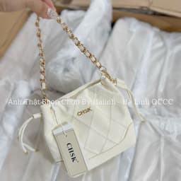BST NEW - Túi Chio Miệng Rút Chần Trám Có Kèm Quai Đeo Chéo 4
