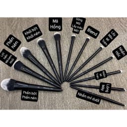 Bộ Cọ Trang Điểm Celin 12 Cây Màu Hồng Lông Mềm Cao Cấp Cho Makeup Cá Nhân Skin House 3