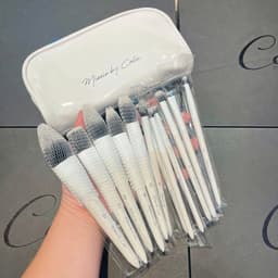 Bộ Cọ Trang Điểm Celin 12 Cây Màu Hồng Lông Mềm Cao Cấp Cho Makeup Cá Nhân Skin House 7