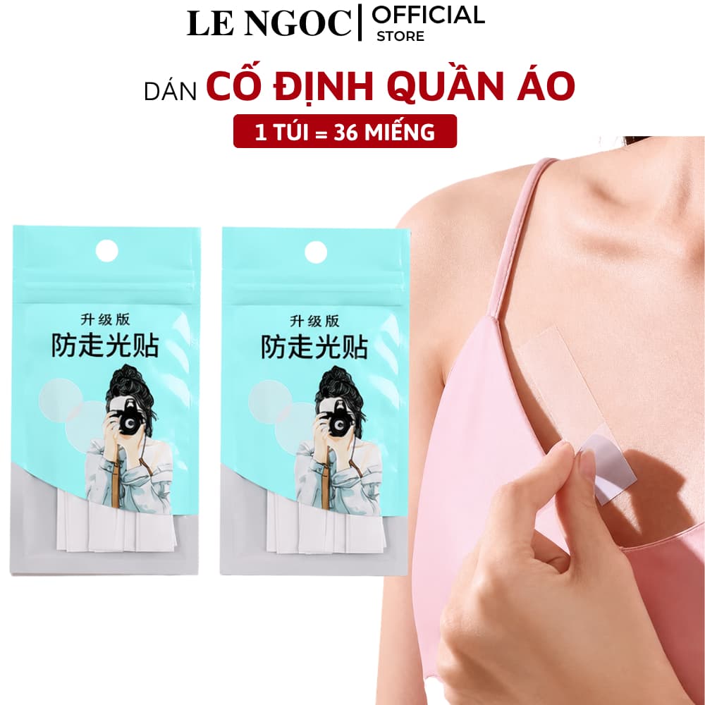 72 Miếng Dán Cố Định Quần Áo Giúp Giữ Form Áo Chống Lộ Không Để Lại Keo Vụn Trên Vải Lê Nọc 492
