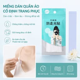 72 Miếng Dán Cố Định Quần Áo Giúp Giữ Form Áo Chống Lộ Không Để Lại Keo Vụn Trên Vải Lê Nọc 492 5