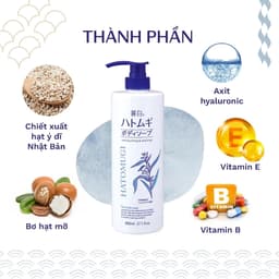Sữa Tắm Hatomugi Nhật Bản 800ml Chiết Xuất Hạt Ý Dĩ Dưỡng Ẩm Làm Sạch Da Mềm Mịn Cho Mọi Loại Da Skin House 3