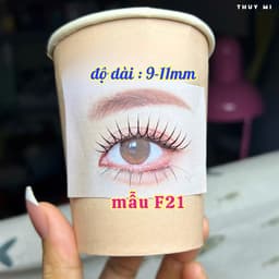 Mi Giả Hàn Quốc F16 Tự Nhiên Độ Dài 8-10mm Green Thủy Mi 2