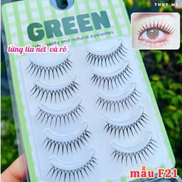 Mi Giả Hàn Quốc F16 Tự Nhiên Độ Dài 8-10mm Green Thủy Mi 7