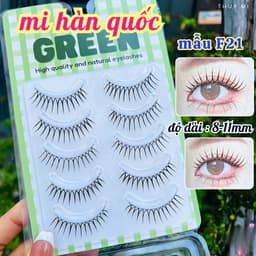 Mi Giả Hàn Quốc F16 Tự Nhiên Độ Dài 8-10mm Green Thủy Mi 1