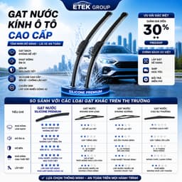 Bộ Gạt Mưa Ô Tô xe VINFAST Vf3,5,6,7,8,9, Lux A, Lux SA, Fadil - Gạt mưa ô tô Silicon phủ nano chống nước UP PARTS 2