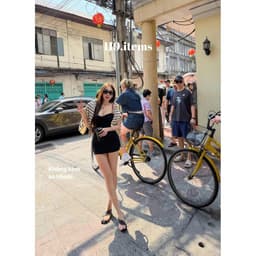 Váy đen 2 dây ôm body vải cotton form  bazzic, váy đầm ôm body 2 dây slay 2 lớp, ĐẦM NƠ 2 LỚP CỔ CHỮ U TÔN DÁNG 3